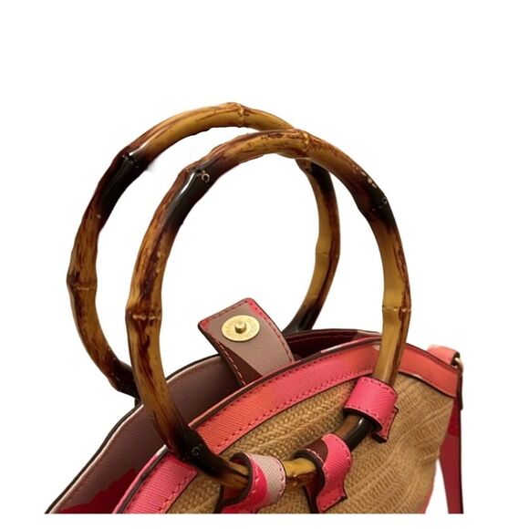 Trina Turk Rainbow Petals Straw Purse - Picture 9 of 12